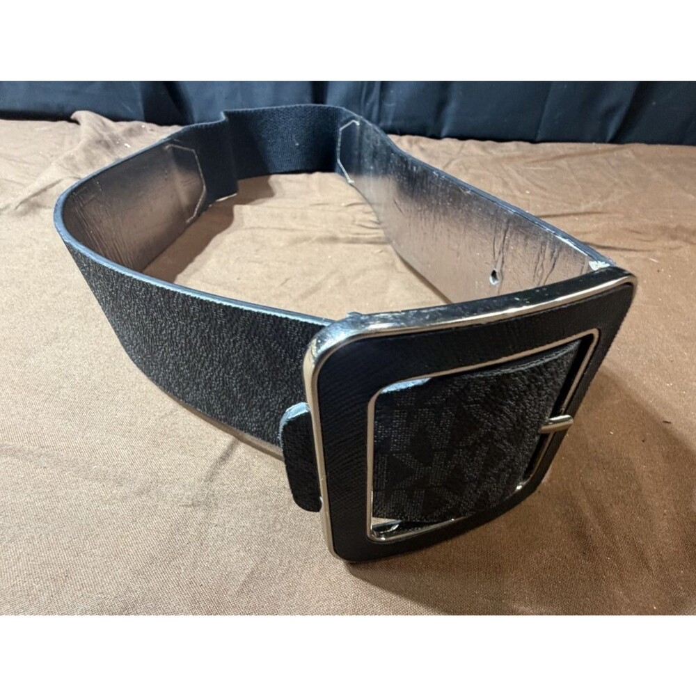 Michael Kors Women’s Black Logo Belt Size L/XL Designer Fashion Belt